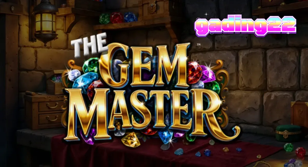 Tampilan visual slot The Gem Master dengan simbol permata berkilau
